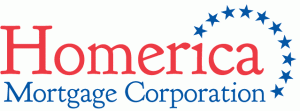 Homerica Mortgage Corporation Logo Designed by Connecticut Graphic Designer Margaret's Folly, LLC of Guilford. Homerica Mortgage Corporation Logo