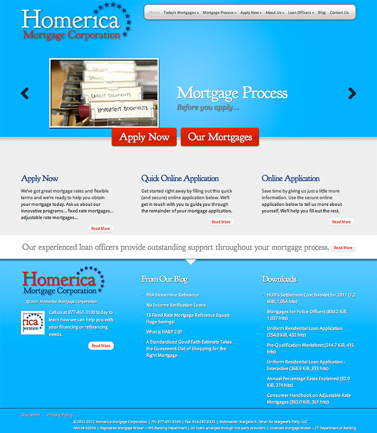 Homerica Mortgage Corp. Website